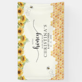 Cute Sunflower Bee Baby Shower Banner (Vertikal)