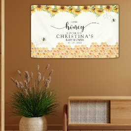 Cute Sunflower Bee Baby Shower Banner