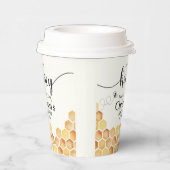 Cute Sunflower Bee Baby Shower Pappbecher (Rechts)