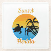 Cute Sunset in Florida Glasuntersetzer (Vorderseite)