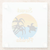 Cute Sunset in Florida Glasuntersetzer (Rückseite)