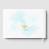 Cute Sunshine Here Comes the Son Baby Shower Gästebuch (Rückseite)