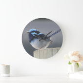 Cute Superb Fairywren Wall Clock Große Wanduhr (Zuhause)