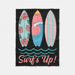 Cute Surfboard Sommer Strand Hawaii-Welle Surf ist Fleecedecke