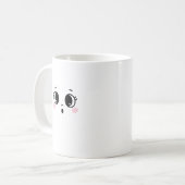 Cute Surprised Anime Face Coffee Mug  Kaffeetasse (Vorderseite Links)