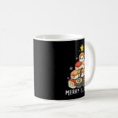 Cute Sushi Christmas Tree Fast For Food Lover Men Kaffeetasse (VorderseiteRechts)