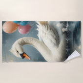 cute swan strandtuch (Vorderseite)