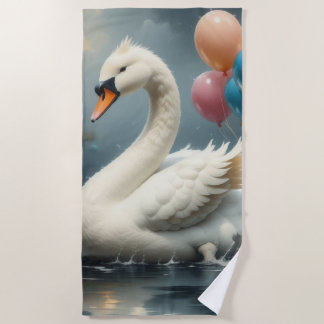 cute swan strandtuch