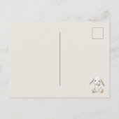 Cute Sweet Cream White Bunny Missing You Postkarte (Rückseite)