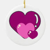Cute sweet heart gratitude quote keramik ornament (Hinten)