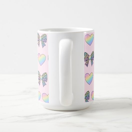 cute sweet rainbow hearts pastel gradient pattern kaffeetasse (Henkel)