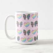 cute sweet rainbow hearts pastel gradient pattern kaffeetasse (Links)