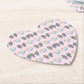  cute sweet rainbow hearts pastel gradient pattern untersetzer (angewinkelt)