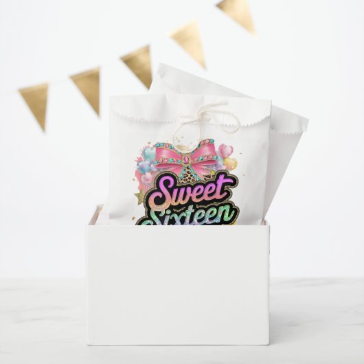Cute sweet sixteen Birthday party Geschenktütchen (Party)