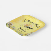 Cute Sweet To Bee One Wildflower 1st birthday Pappteller (Gewinkelt)