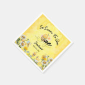 Cute Sweet To Bee One Wildflower 1st birthday Serviette (Ecke)