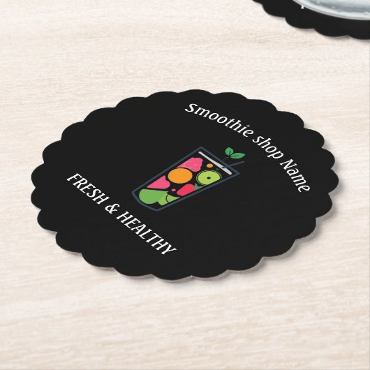 Cute Sweet yogurt Smoothies fruit Juice bar shop Untersetzer (angewinkelt)