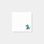 Cute T-rex Dinosaur Playing Cello Music Post-it Klebezettel (Vorderseite)