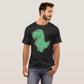 Cute T-Rex Dinosaur Tee - Green Dino Adult and Kid (Vorne ganz)