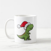 Cute T-Rex in Santa Hat – Christmas Dino Kaffeetasse (Links)