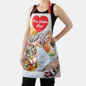 Cute Tabby Cat Merry Cats Christmas Mothers Schürze (InSitu)