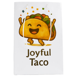 Cute Taco Fiesta Birthday Gift Bag (Medium) Mittlere Geschenktüte