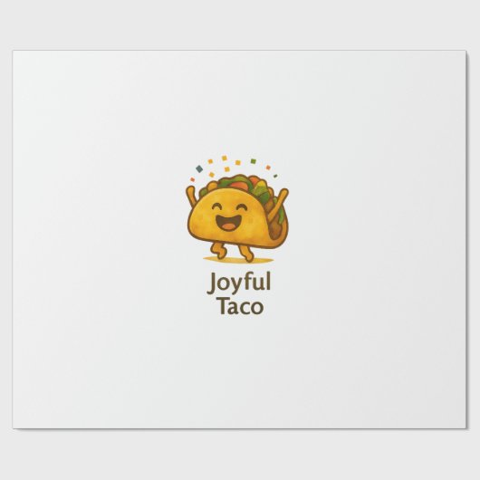 Cute Taco Fiesta Birthday Wrapping Paper Geschenkpapier (Flach)