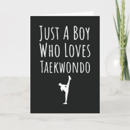 Cute Taekwondo Cards For Baby Boys Kids TKD Fight Karte