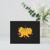 Cute tardigrade postkarte (Stehend Vorderseite)