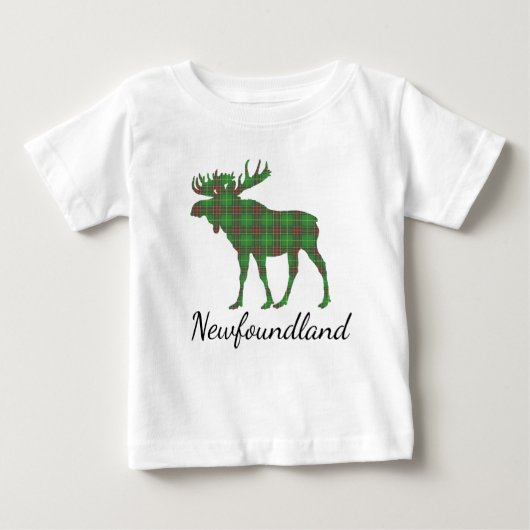 Cute Tartan moose Newfoundland t shirt (Vorderseite)