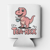 Cute Tea-Rex Pink Dinosaur – Sip Happens! Dosenkühler (Rückseite)