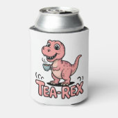 Cute Tea-Rex Pink Dinosaur – Sip Happens! Dosenkühler (Kanne Rückseite)