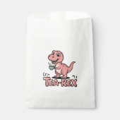 Cute Tea-Rex Pink Dinosaur – Sip Happens! Geschenktütchen (Vorderseite)