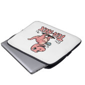 Cute Tea-Rex Pink Dinosaur – Sip Happens! Laptopschutzhülle (Vorne Knopf)