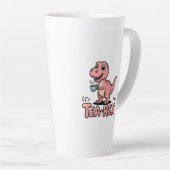 Cute Tea-Rex Pink Dinosaur – Sip Happens! Milchtasse (Rechte Ecke)