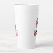 Cute Tea-Rex Pink Dinosaur – Sip Happens! Milchtasse (Vorderseite)