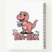 Cute Tea-Rex Pink Dinosaur – Sip Happens! Notizblock (Rückseite)