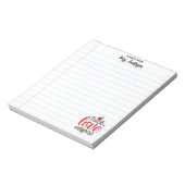 Cute Teach Love Inspire Teacher Appreciation Notizblock (Rotiert)