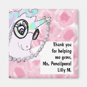 Cute Teacher Appreption Unicorn Thank You Magnet (Vorne)