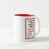 Cute Teacher Gift Nice List Mug Zweifarbige Tasse (VorderseiteRechts)