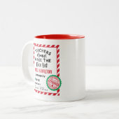 Cute Teacher Gift Nice List Mug Zweifarbige Tasse (Vorderseite Links)