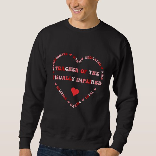 Cute Teacher Squad Valentines Day Heart  1 Sweatshirt (Vorderseite)