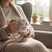 Cute Teacher Valentine's Day Coquette Bow Heart  Kaffeetasse