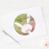 Cute teal bunny happy Easter stickers (Umschlag)