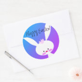 Cute teal bunny happy Easter stickers (Umschlag)