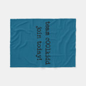 Cute Team C00lkidd Join Today Funny Quote Fleecedecke (Vorderseite (Horizontal))