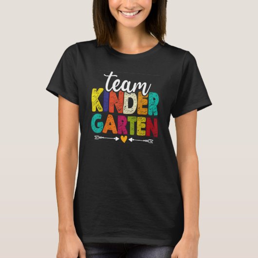 Cute Team Kindergarten Happy Back To School Teache T-Shirt (Vorderseite)