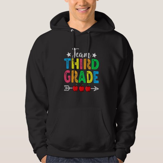 Cute Team Third Grade Teachers Students Back To Sc Hoodie (Vorderseite)