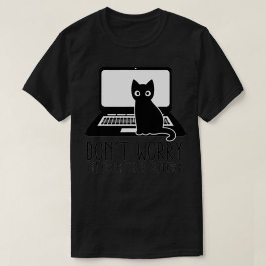 cute tech support cat T-Shirt (Design vorne)