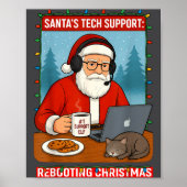 Cute Tech Support s Rebooting Santa Poster (Vorne)